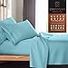 Empyrean California King Sheet Sets - 4 PC Super Soft Cal King Bed Sheets - Double Brushed Microfiber Cal King Sheets - Hotel Luxury Light Baby Blue Bed Sheets cal king, with 4 Corner Elastic Straps