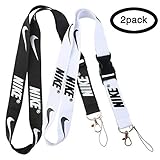 Lanyard Keychain Holder Keychain Key Chain Black Lanyard Clip with Webbing Strap (2pack/A)