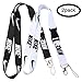 Lanyard Keychain Holder Keychain Key Chain Black Lanyard Clip with Webbing Strap 2pack