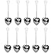 Guardians Tea Filter Long Grip Stainless Steel Mesh Heart Shaped Tea Strainer Spoon, Set of 10 Tea Infuser Spoon