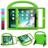 LEDNICEKER Kids Case for iPad 9.7 2018/2017 - Built-in Screen Protector Shockproof Handle Friendly Foldable Stand Kids Case for iPad 9.7 2017/2018 (ipad 5&6) - Green
