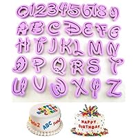 Set of 36pcs DIY Letter Number Cake Mould Fondant Sugarcraft Cookie Plunger Cutter Mold Decorating Tools
