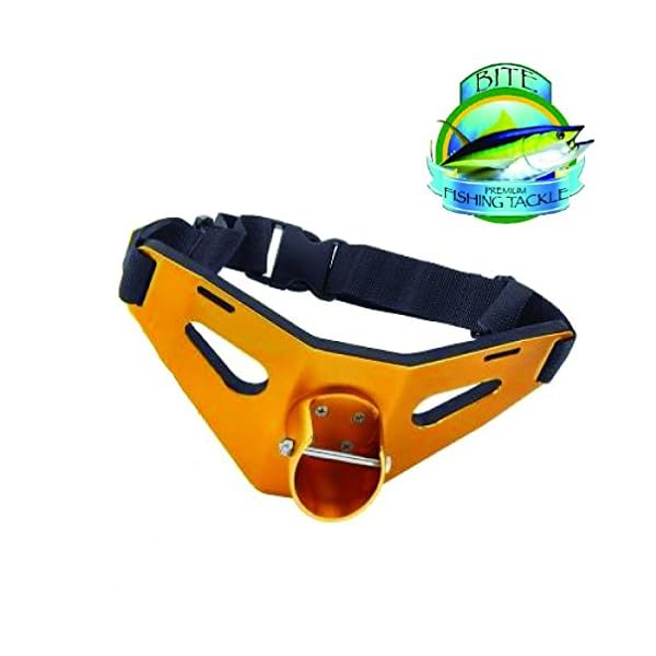 Bite-Fishing-Tackle-Big-Game-Aluminum-Fighting-Belt-with-Gimbal-Adjustable-Waist-Strap-in-Gun-Metal-Color