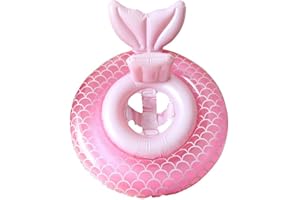 UMBWORLD New Baby Swimming Pool Floats for Toddler Kids 8-48 Months Under 44lb, Inflatable Swim Ring Water Raft with Seat for Summer Beach Outdoor Children Infant Bath Toys