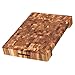 Teak Cutting Board - Rectangle Carving Board With Hand Grip And Bowl Cut Out (20 x 14 x 2.5 in.) - By Teakhaus