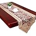 Grelucgo Burgundy Lace Table Runners Dresser Scarves (16 x 72 inch)