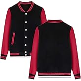 Men's Women's Varsity Baseball Jacket Letterman Bomber Jackets Unisex Casual Streetwear Coats Sport Tops