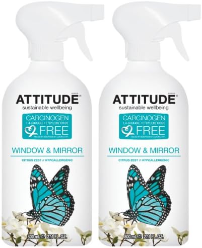 ATTITUDE Window and Mirror Cleaner - Citrus Zest - 27.1 oz - 2 Pack