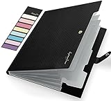 Sooez Expanding File Organizer, 5 Pocket Accordion