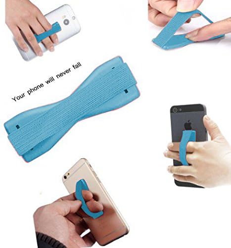 ONX3 (Baby Blue) Lenovo P2 Universal Anti-Slip Elastic Finger Mobile Phone Grip Holder With Strong Adhesive