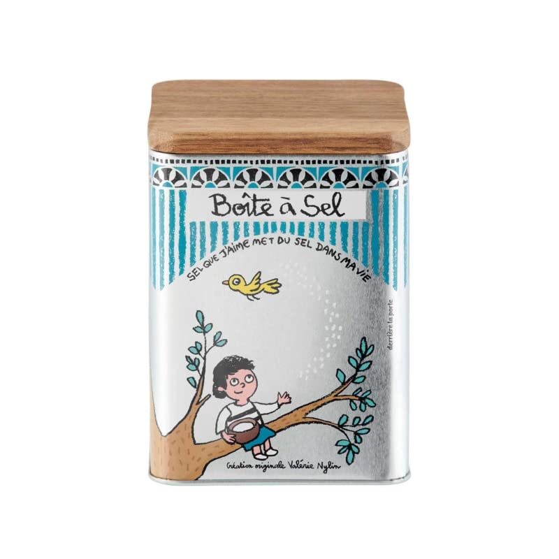 DLP Derrière la Porte Salt Box with Wooden Lid in My Life Design [French Language]