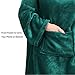 Catalonia Wearable Fleece Blanket with Sleeves and Foot Pockets for Adult Women Men, Micro Plush Comfy Wrap Sleeved Throw Blanket Robe Large, Green, St. Patrick Gift