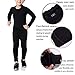 Boys Athletic Base Layer Set Fleece Lined Compression Shirts & Pants Thermal Long Johnsthumb 4