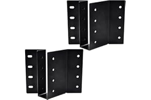 (2-Pack) 2 x 6 Heavy-Duty Steel Joist Hanger Bracket, Skewed Left 45 Degree, Face Mount Rafter Bracket for Floor Deck and Cei