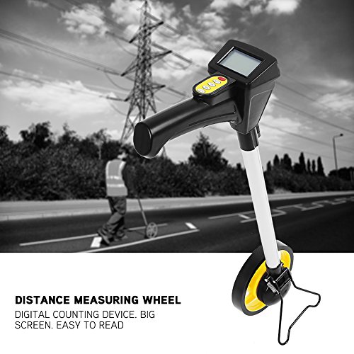 Digital Display Measuring Wheel - Large Digital LCD Display - Foldable Digital Distance Measuring Wheel Measure Road Land Builders Workers - with a Carrying Bag