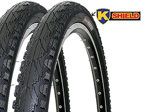 2 x Fahrradreifen Kenda Pannensicher 26 Zoll 26x1.75 47-559 K935 K-Shield inklusive 2 x 26' Schlauch mit Dunlopventil