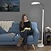 Lavish Home Floor Lamp - Full Spectrum Natural Sunlight Lamp with Bendable Neck - Reading, Craft, Studying, and Esthetician Light (Beige)