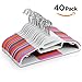IPOW 40 PCS, ABS Material Heavy Duty Hangers Non-Slip Clothes Hanger Organizer Hook Perfect for Pants,Dress,Jacket,Underwear and Shirt in Home,Durable&Not Easy to Break Off