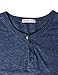 H2H Mens Casual Slim Fit Raglan Baseball Three-Quarter Sleeve Henley T-Shirts Blue US L/Asia XL (CMTTS0191)
