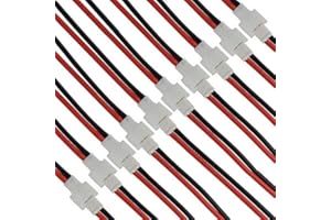 FLY RC 10 Pairs 2.0mm Spade 2P Cable Lead Plug Connector Male and Female for 1S Lipo Battery Charging Drone Syma X5C X5SW SNAPTAIN S5C