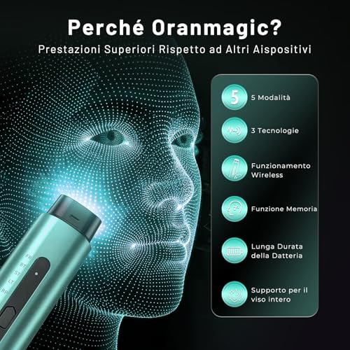 Professional Radiofrequency Face Massager, Microcurrent Facial Massager, Electric Beauty Device Anti-Wrinkles, Anti-Aging, Anti-Acne, Lifting and Firming for Face and Neck (Green)
