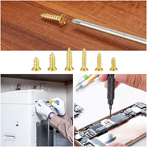 Selbstschneidende Schrauben-Sortiment, Flachkopf-Kreuzschraube, M2-Gewinde, selbstbohrende Holzschrauben-Kits, Flachkopf… – Bild 7