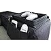 NONO Arm Rest Organizer with Table-Top, Sofa Couch Chair Armrest Caddy Pocket Organizer Great for Ipad, Remote, Game Controller, Newspaper, Book, Cups, Black