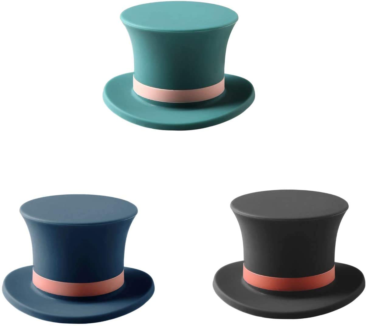 VICMAT Pack of 3 Magic Hat Shape Wine Stopper Silicone Reusable Wine Bottle Caps Beer Sealer for Preserving Beer Drinks Alcohol