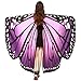 Party Costume, METFIT Soft Fabric Butterfly Wings Shawl Fairy Pixie Accessory 2017 (Purple)