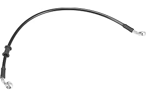 Motoforti Universal 50cm 19.69" Motorcycle Brake Clutch Oil Hose Line Pipe Hydraulic Reinforced Stainless Steel Braided Black