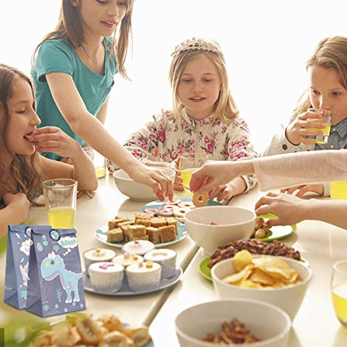 Ulikey 32Stk Dinosaurier Papiertüten, Dino Geschenktüten zum Befüllen mit 32 Aufkleber, Dino Tüten Papier Geschenk Candy… – Bild 7