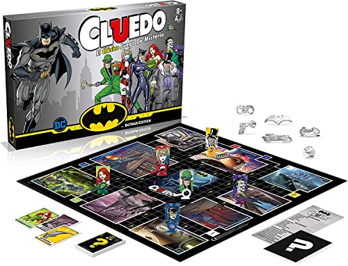 Winning Moves Cluedo Batman - Entmascara Der Bösewicht in Gotham für 2-6 Spieler, Brettspiele Kinder 8 Jahre und für Batman-Fans, Club-Brettspiel
