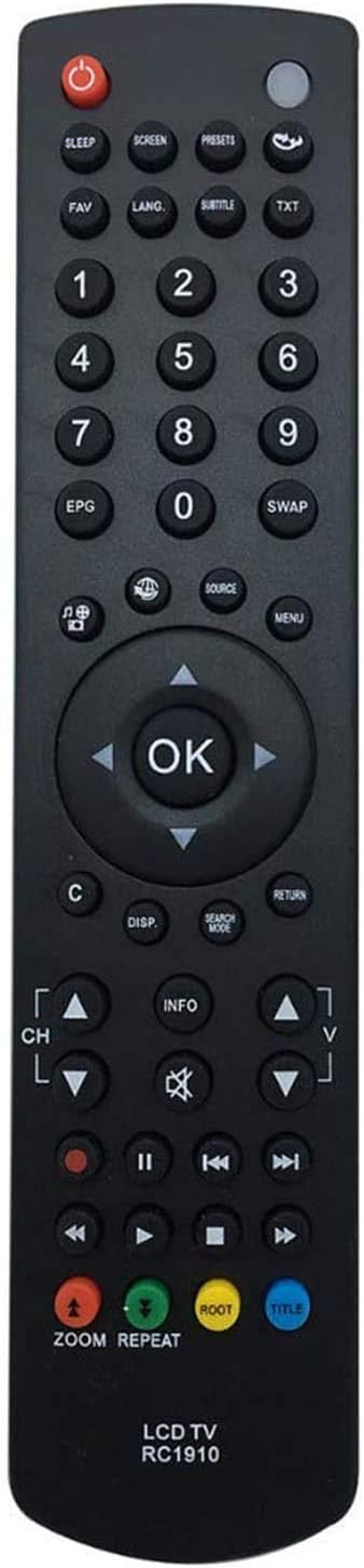 for toshiba remote control rc-1910 for toshiba tv remote LCD LED SMART TV,Pre programming, Black