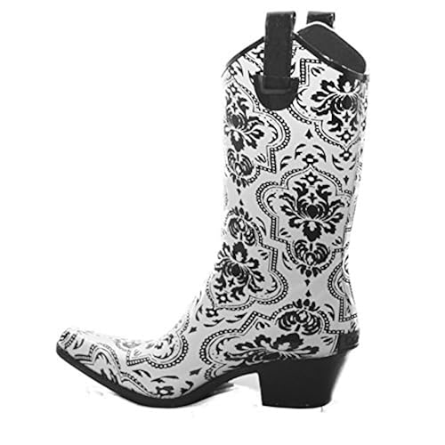 womens printed rain boots