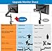 HUANUO Monitor Mount Stand – Single Arm Gas Spring Monitor Desk Mount Height Adjustable VESA Bracket for 17 to 32 Inch Computer Screen – Holds up to 17.6lbs with C Clamp Bolt-Through Grommet Basethumb 2