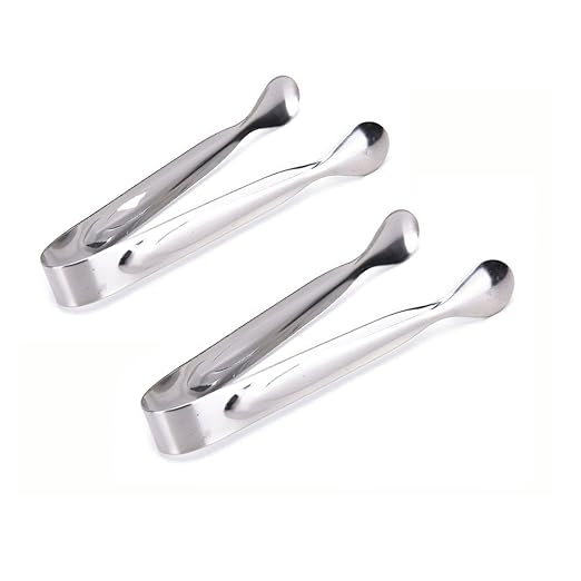 LAAT 2pcs Edelstahl Zuckerzange Essen Clip Candy Zangen Servierzange Grillzange Zuckerzangen Set Candy Love Heart Zuckerzange