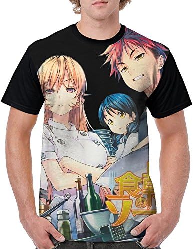 xingjiewangluo Men's Food Wars! Shokugeki No Soma 3D Printed Short Sleeve Funny Tee Shirt For Man Shirts