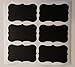 36 Large Fancy Rectangle Chalkboard Labels - Reuasable Blackboard Stickers for the Kitchen, Pantry, Mason Jars, Wine Glasses and more