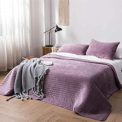 KASENTEX Plush Poly Velvet Lavish Design Quilt Set