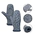 Vbiger Mens 3-Pieces Winter Knit Hat Set, Warm Beanie Hat + Scarf + Gloves Winter Set for Men (Light Blue)