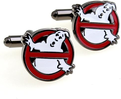 UToy Ghostbusters Sign Cartoon Figure Metal Men's French Copper Cufflinks One Pair
