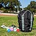 Champion Sports Lacrosse Ball Bag: Nylon Sports Training Tote for Lacrosse, Baseball and Tennis,Gray/ Black