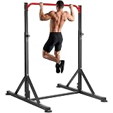 Pull Up Bar Station, Heavy Duty Chin Up Pullup Bars Free Standing Home Gym | 92" Adjustable Height, 440lb Capacity, 39.1" Wide Strength Training hanging Bar for Exercise, Outdoor Indoor Workout Fitness