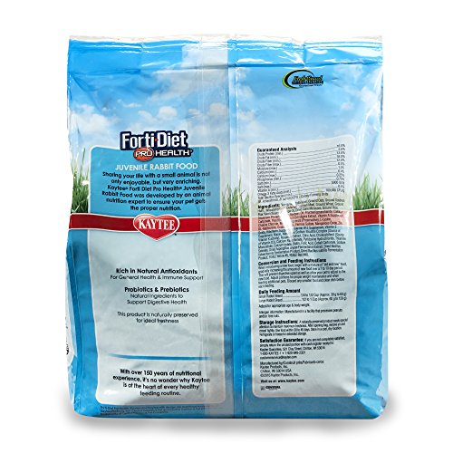 Kaytee forti Diet Pro Health Rabbit Food for Juvenile Rabbits, 5-Pound