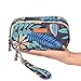 evoon Essential Oils Bag, Durable Canvas Portable Carrying Cases, for Essential Oils Accessories Double-Layer Storage Travel Bag Holds 12 Bottles (Blue)