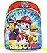 Paw Patrol Chase Rubble and Marshall Rescue Large Back Pack - 16.5