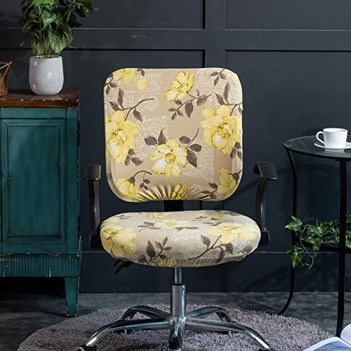 Melaluxe Computer Office Chair Cover - Protective & Stretchable Universal Chair Covers Stretch Rotating Chair Slipcover