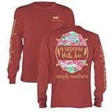 Simply Southern Tees Long Sleeve Preppy Do Everything With Love Brick