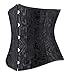 Charmian Women's Double Heavy Spiral Steel Boned Underbust Waist Cincher Corset