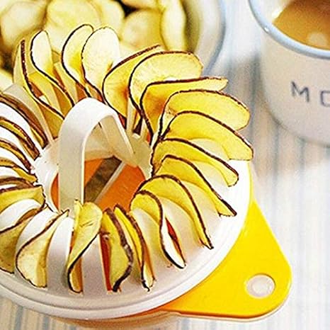Amazon 3 個低カロリーポテトチップスライサーツール自家製マイクロ波ポテトチップスメーカー健康新鮮なチップ製造機プラスチック スライサー カッター オンライン通販